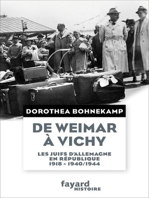 cover image of De Weimar à Vichy